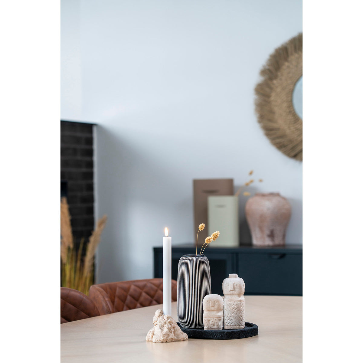 Tablett – Zement Schwarz, 26,5 × 26 × 2 cm – Ansicht 3