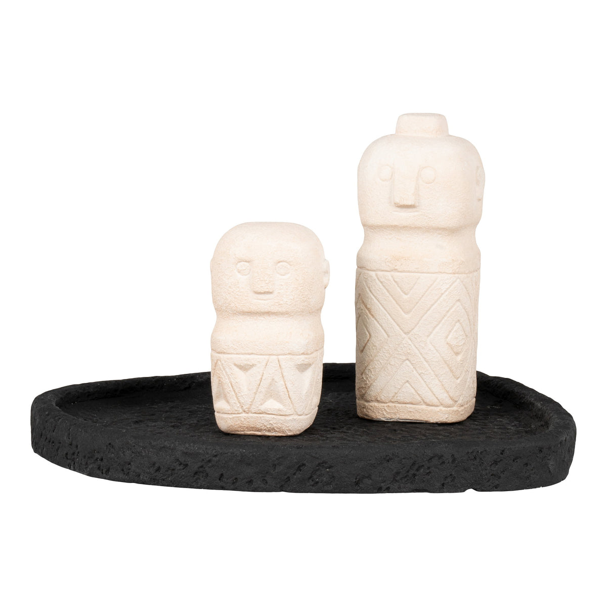 Tablett – Zement Schwarz, 26,5 × 26 × 2 cm – Ansicht 2