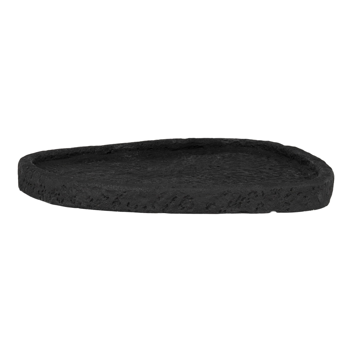Tablett – Zement Schwarz, 26,5 × 26 × 2 cm von Luiva Living