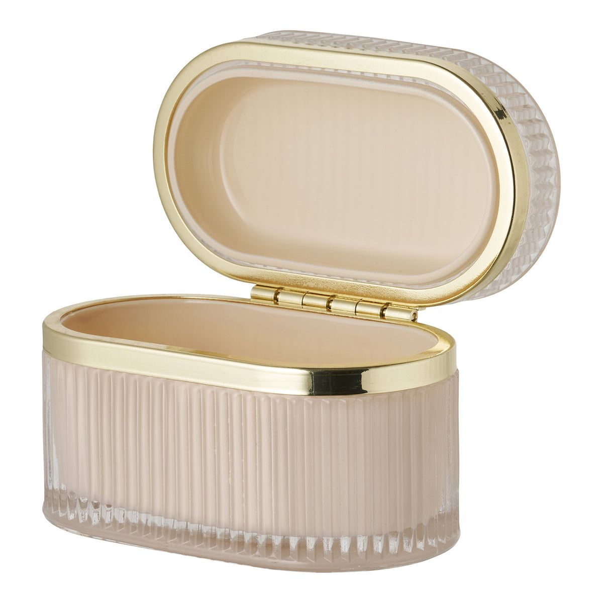 Valea Box – Glas Nude/Messing, 13,5 × 8 × 9 cm – Ansicht 2