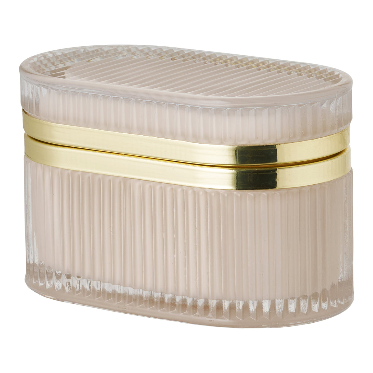 Valea Box – Glas Nude/Messing, 13,5 × 8 × 9 cm von Luiva Living