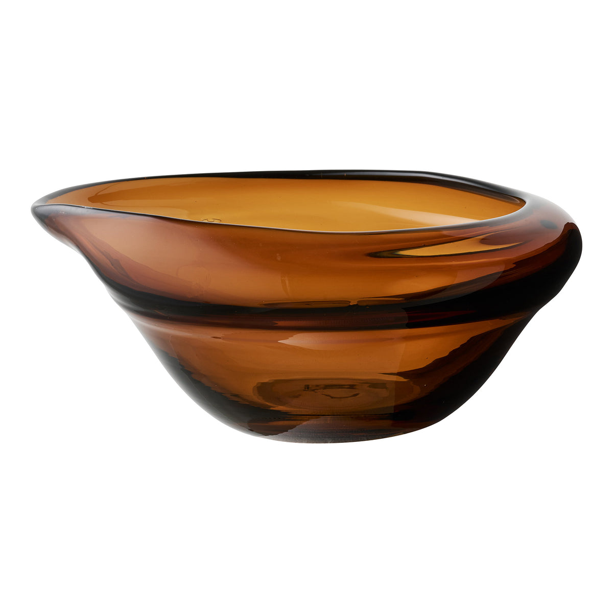 Schale – Glas, mundgeblasen Rauchbraun, 29 × 26 × 11 cm von Luiva Living