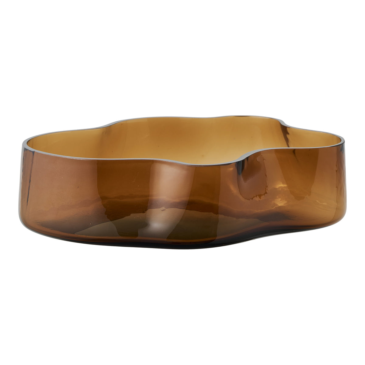 Tablett – Glas Rauchbraun, 29,5 × 24 × 7 cm – Ansicht 2