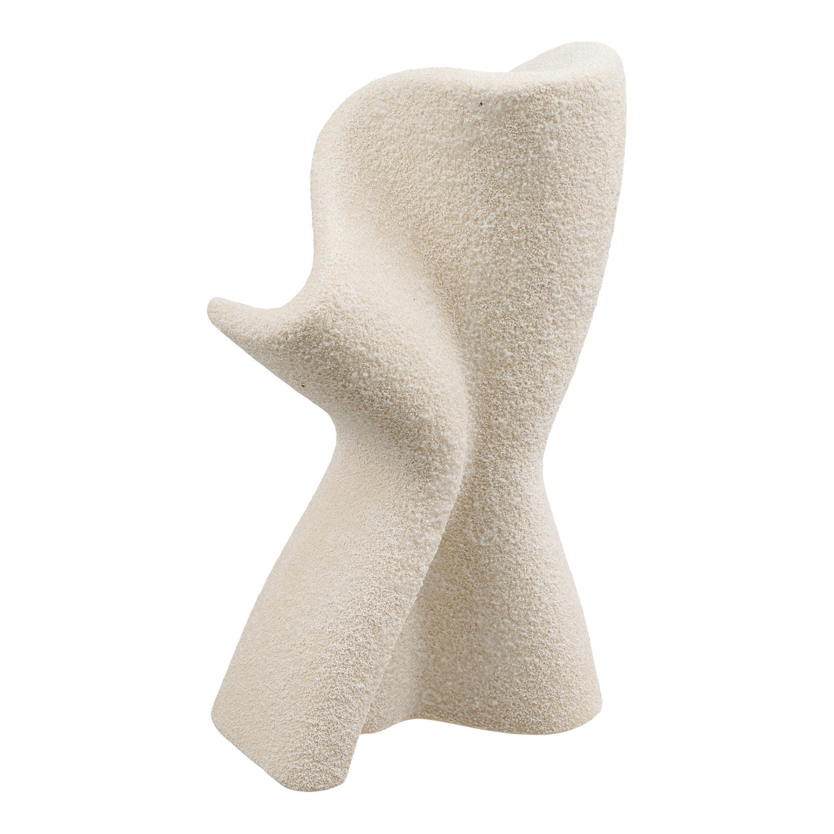 Deko-Objekt – Keramik Weiß, 13 × 6,5 × 23 cm von Luiva Living