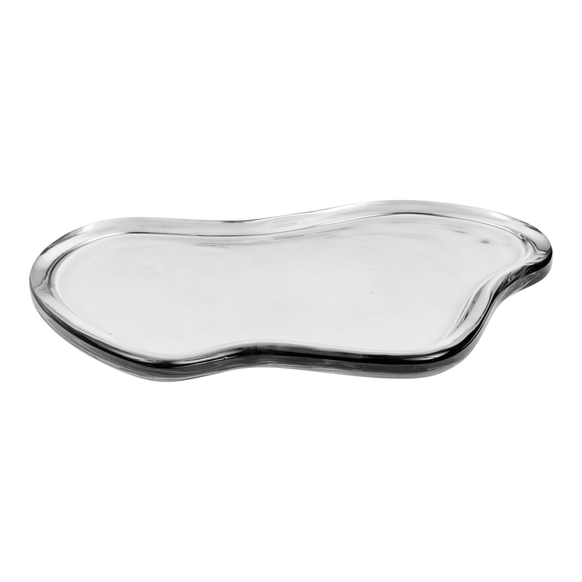 Tablett – Glas Rauchgrau, 30 × 21 × 1,5 cm – Ansicht 2