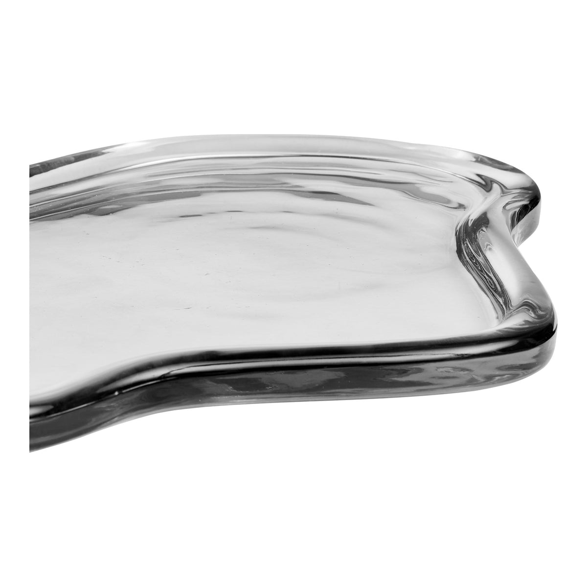 Tablett – Glas Rauchgrau, 30 × 21 × 1,5 cm – Ansicht 3