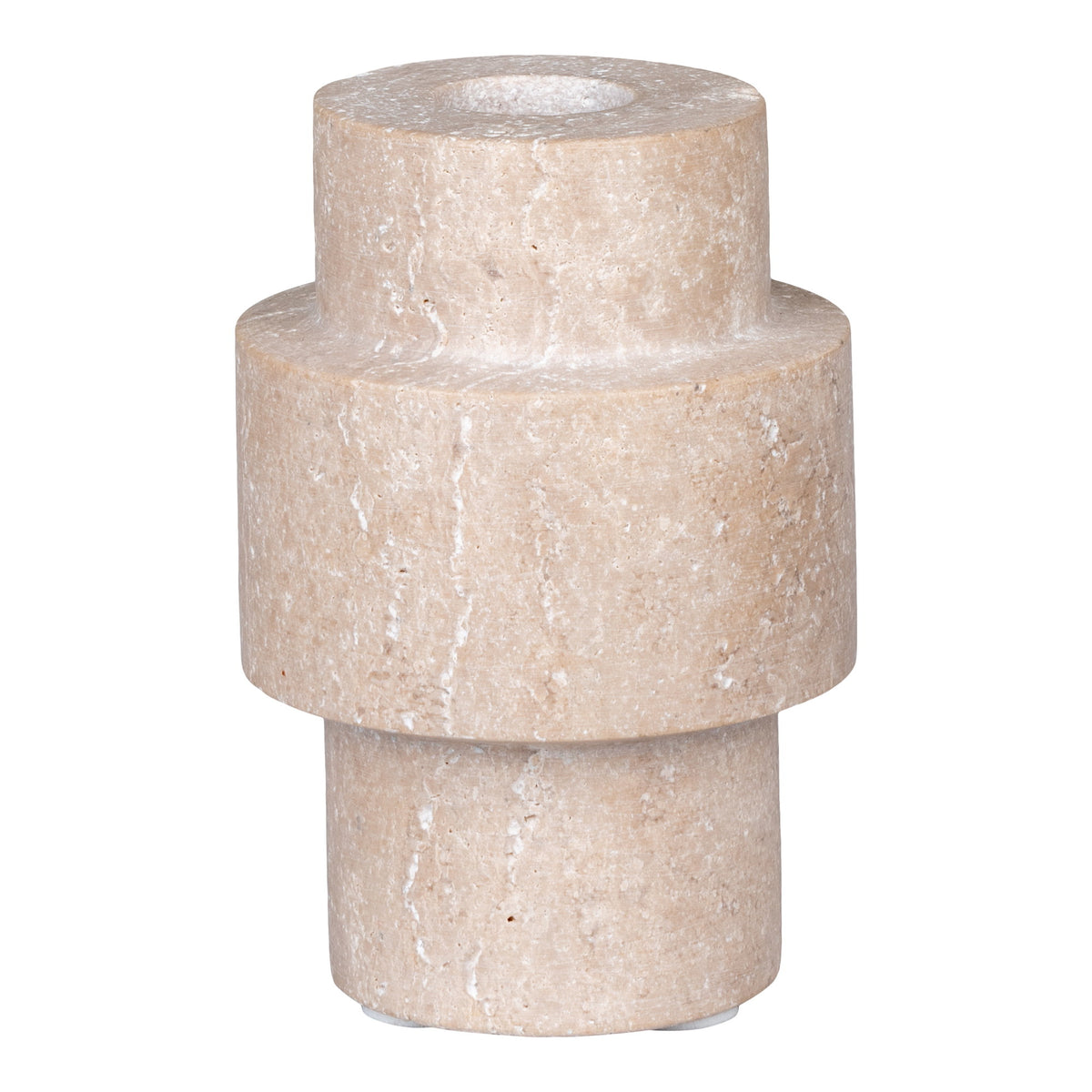 Kerzenhalter – Travertin Natur, ø 7 × 10 cm · Variante 1 – Ansicht 2