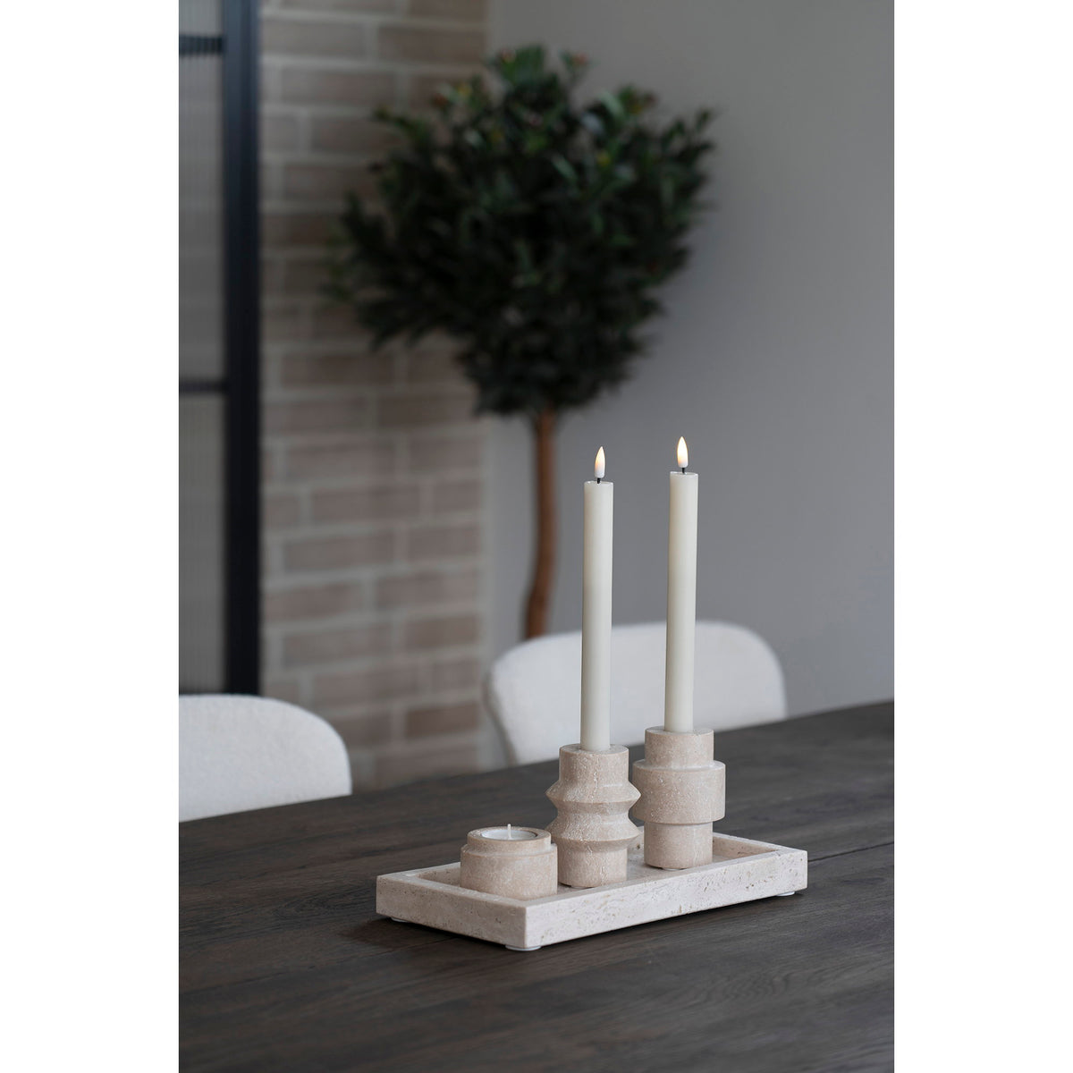 Kerzenhalter – Travertin Natur, ø 7 × 10 cm · Variante 1 – Ansicht 4