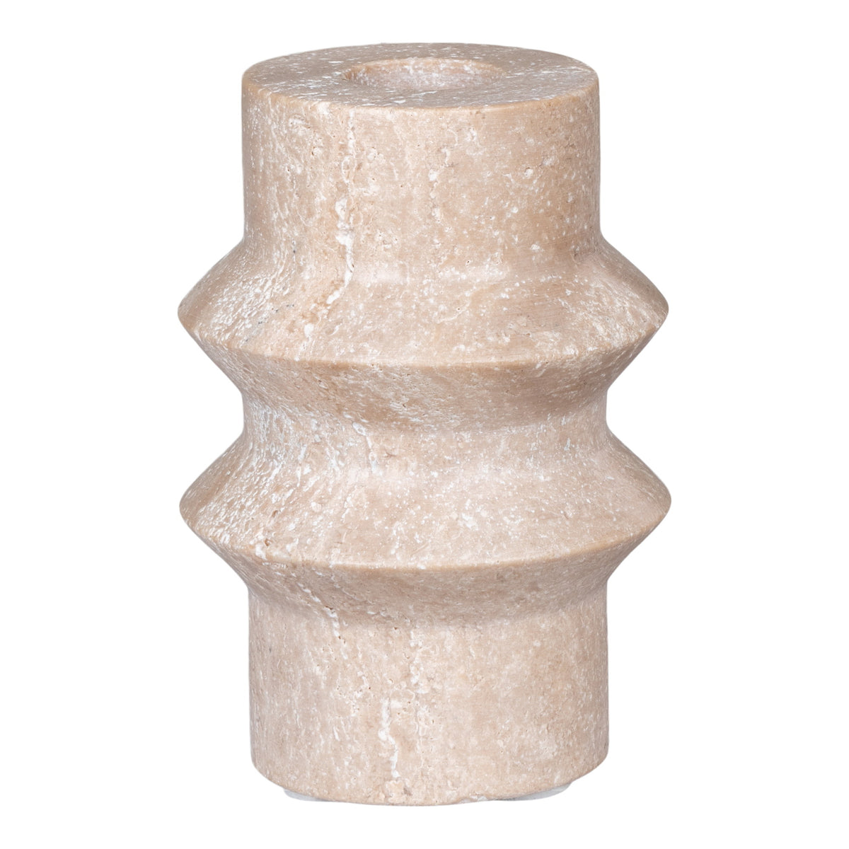 Kerzenhalter – Travertin Natur, ø 7 × 10 cm · Variante 2 – Ansicht 2