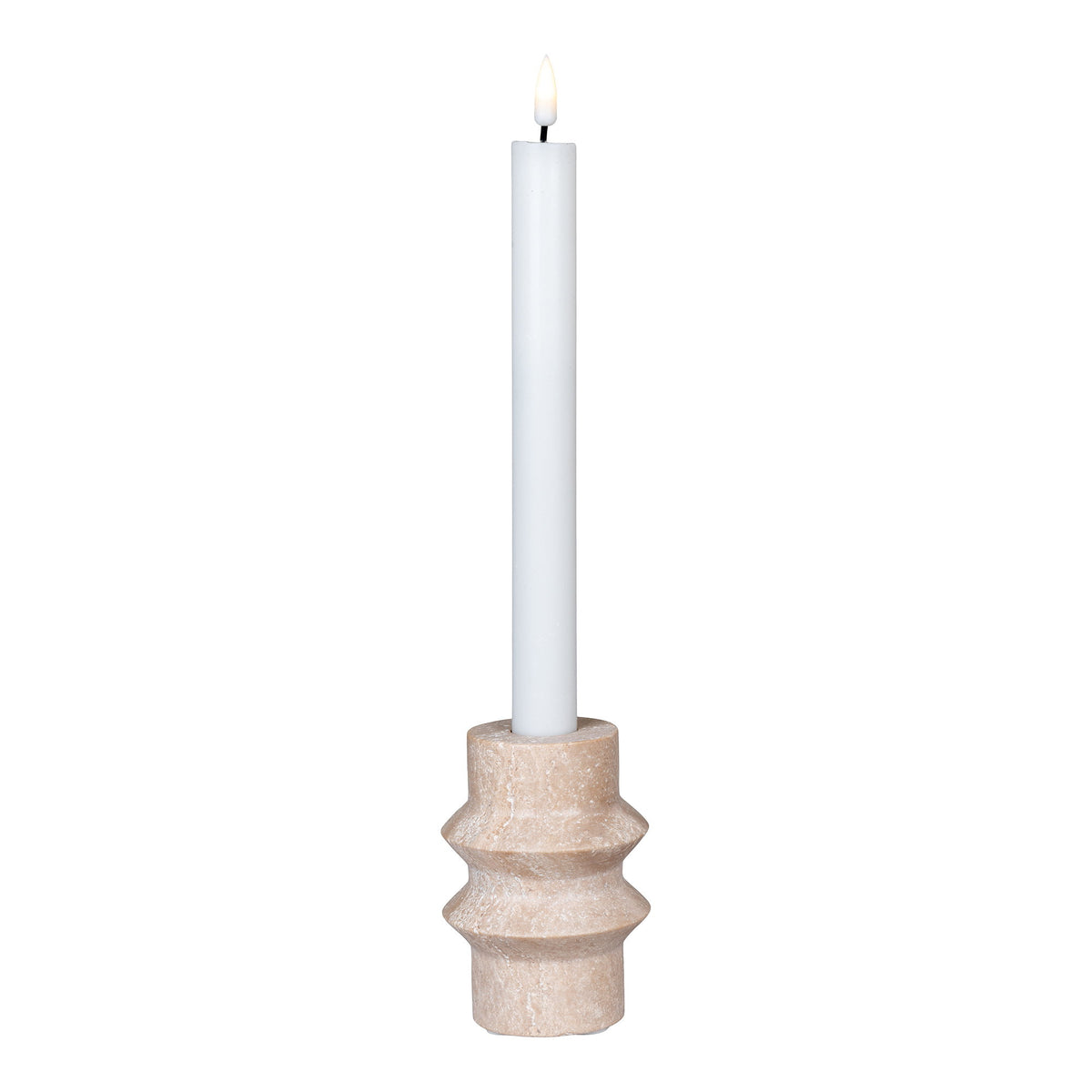 Kerzenhalter – Travertin Natur, ø 7 × 10 cm · Variante 2 von Luiva Living