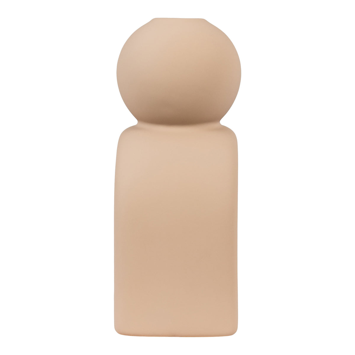 Kerzenhalter – Keramik Braun, 10,5 × 6,5 × 17 cm – Ansicht 4