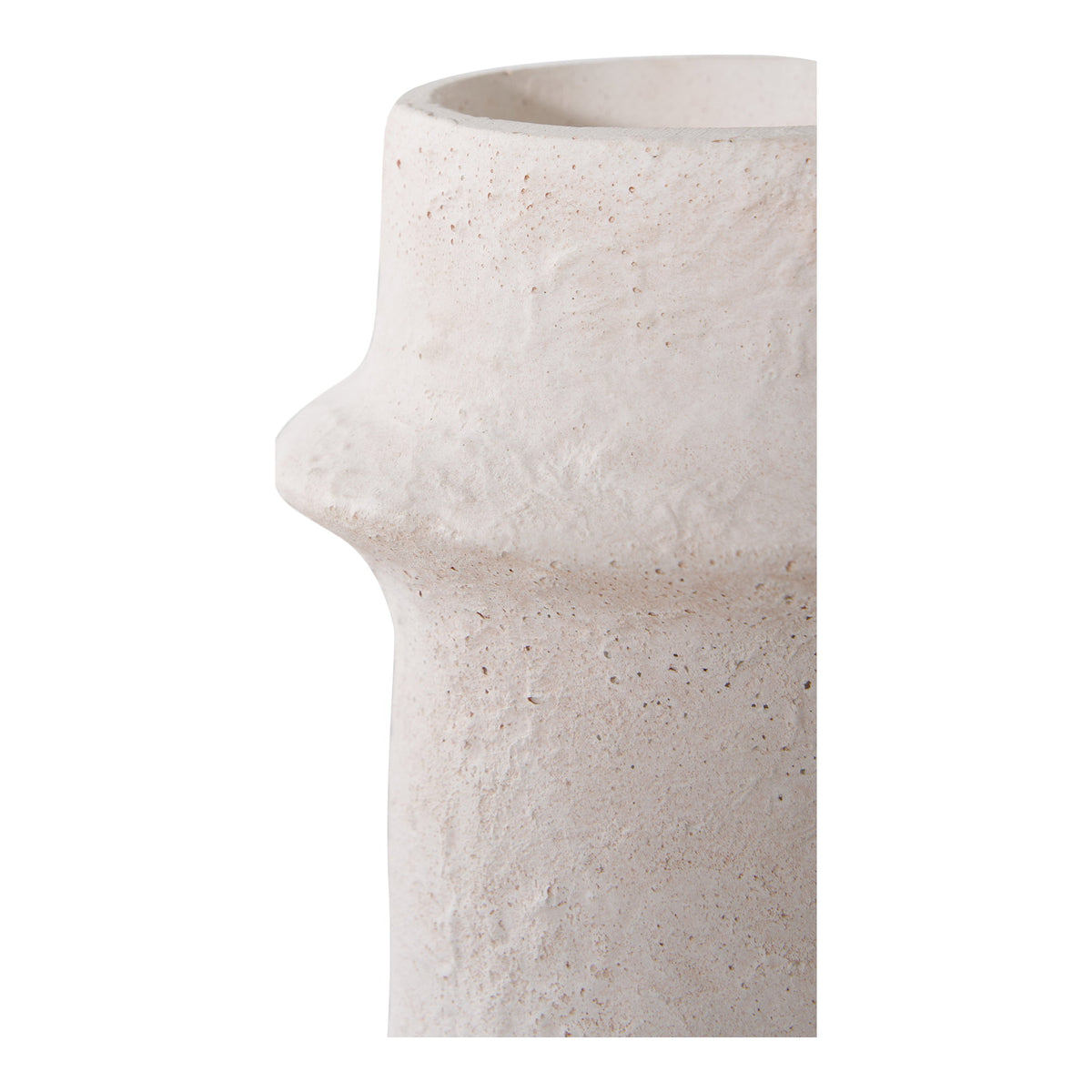 Kerzenhalter 2er-Set – Zement Weiß, 10,6  × 10,8  × 8,2  cm – Ansicht 3