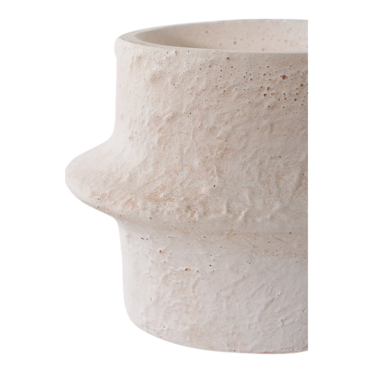 Kerzenhalter 2er-Set – Zement Weiß, 10,6  × 10,8  × 8,2  cm – Ansicht 4