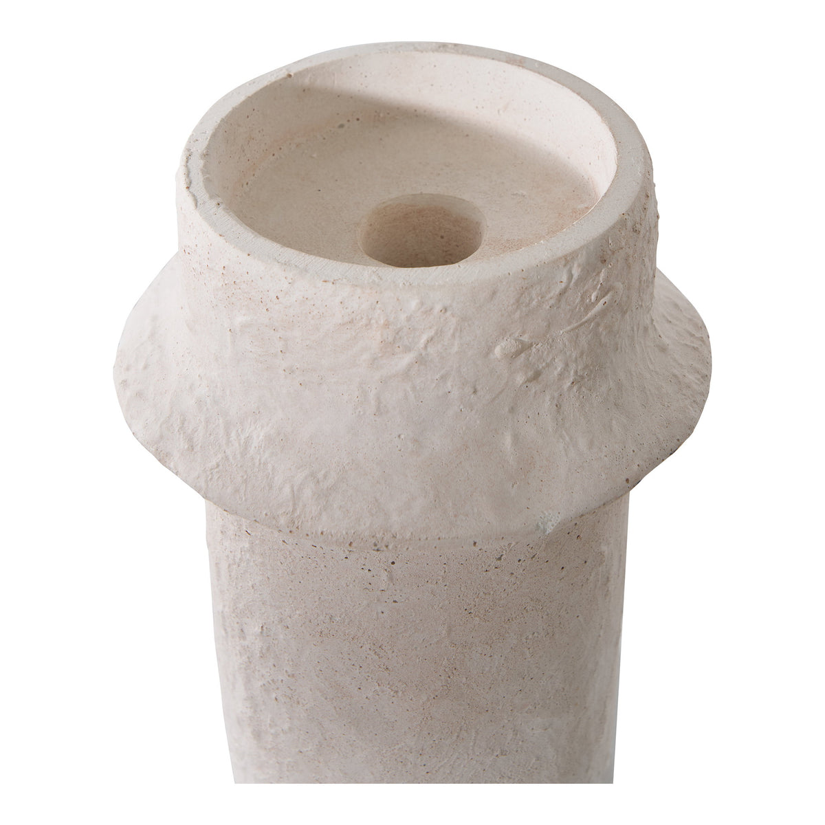 Kerzenhalter 2er-Set – Zement Weiß, 10,6  × 10,8  × 8,2  cm – Ansicht 5