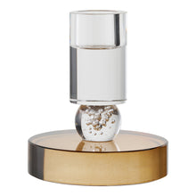 Kerzenhalter – Glas Braun/Weiß, ø 8,5 × 10 cm von Luiva Living