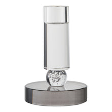 Kerzenhalter – Glas Grau/Weiß, ø 9 × 13 cm von Luiva Living