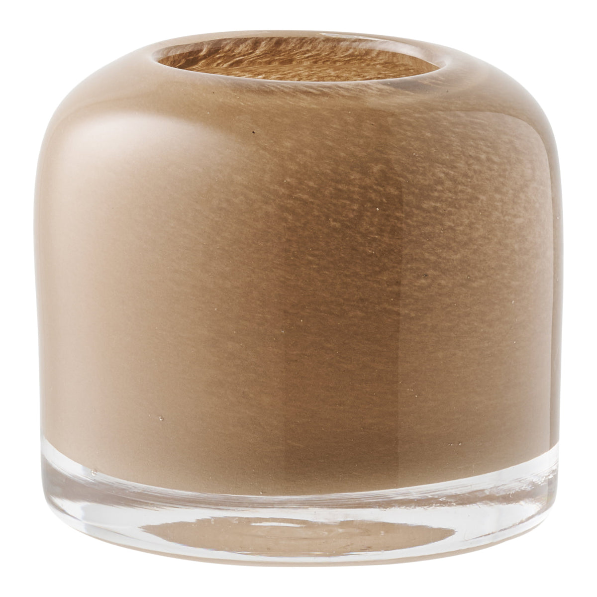 Kerzenhalter – Glas, mundgeblasen Braun, ø 8 × 7,5 cm von Luiva Living