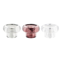 Kerzenhalter 3er-Set – Glas Klar/Rauchgrau/Bordeauxrot von Luiva Living