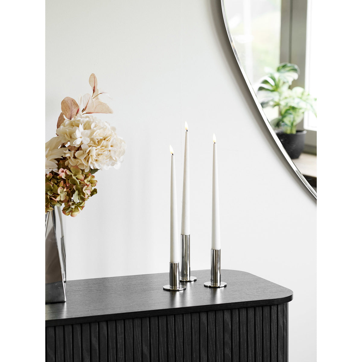 Kerzenhalter 3er-Set – Edelstahl Silber – Ansicht 5