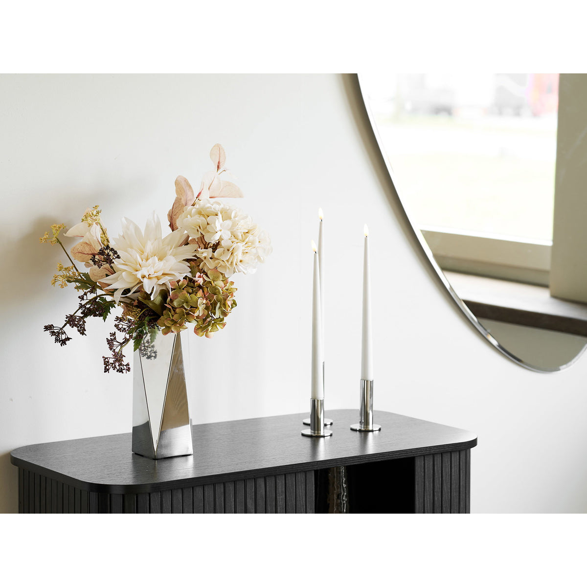 Kerzenhalter 3er-Set – Edelstahl Silber – Ansicht 9
