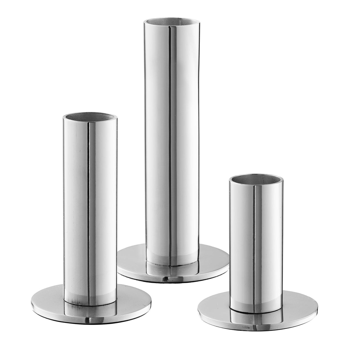 Kerzenhalter 3er-Set – Edelstahl Silber von Luiva Living