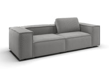 Bergen 2-Sitzer-Sofa kompakt in Feincord Grau
