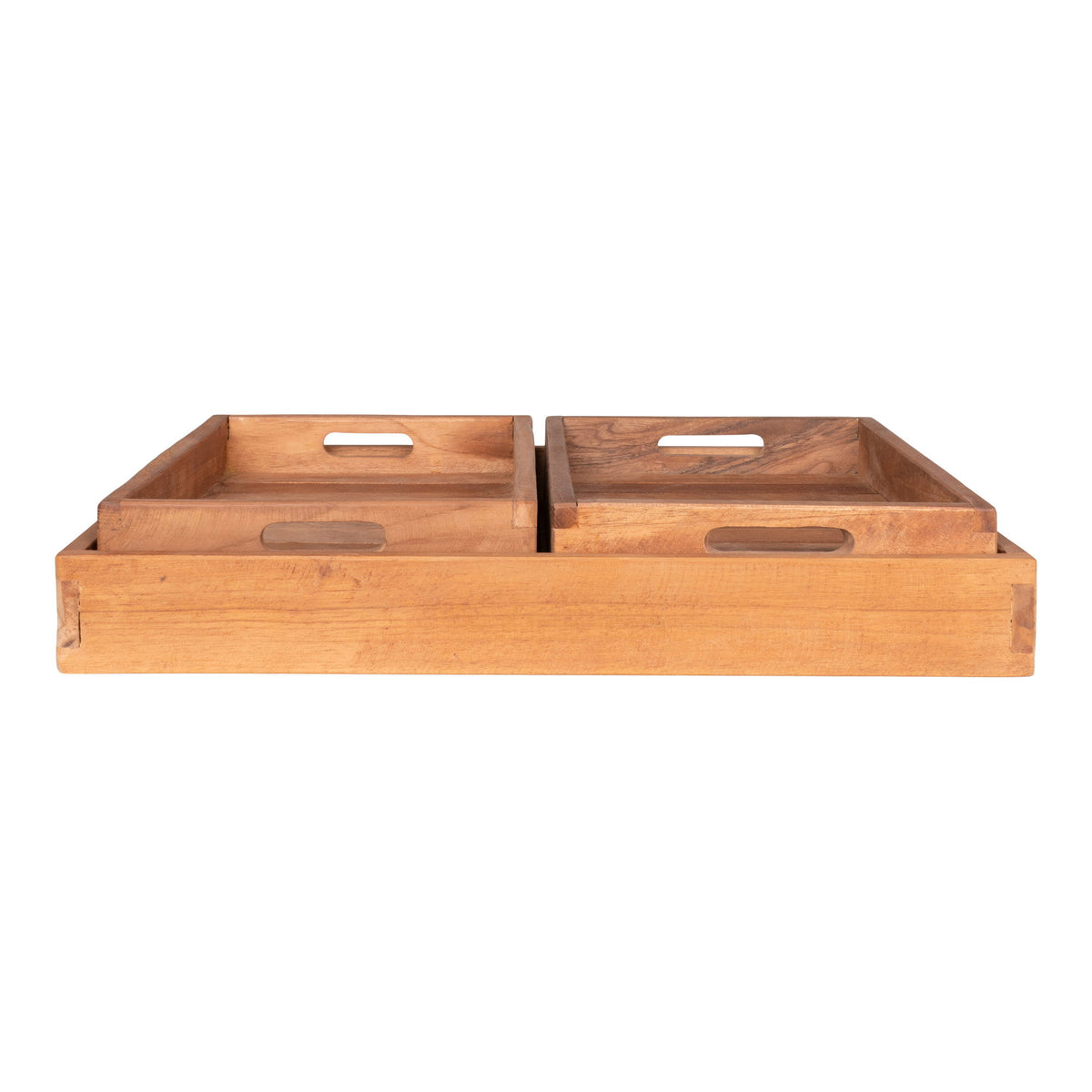 Vera Tablett 3er-Set – Teak Natur – Ansicht 5