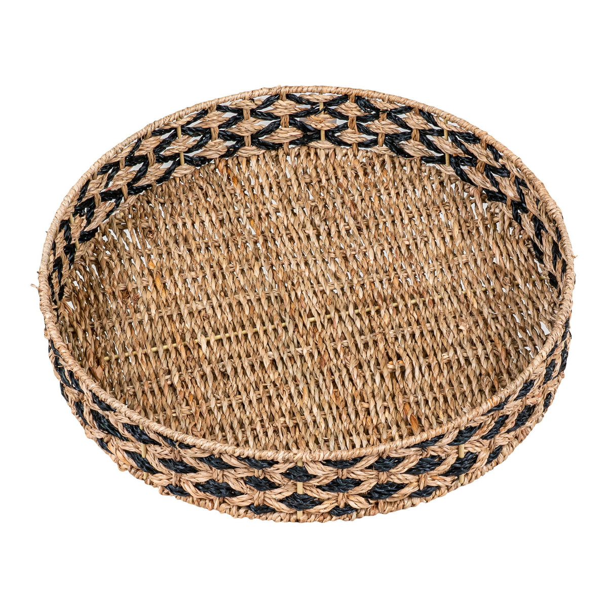 Brisa Tablett – Seegras Natur/Schwarz, ø 38 cm – Ansicht 2