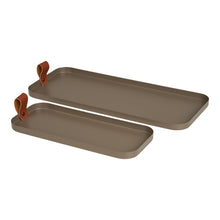Tablett 2er-Set – Stahl Braun von Luiva Living