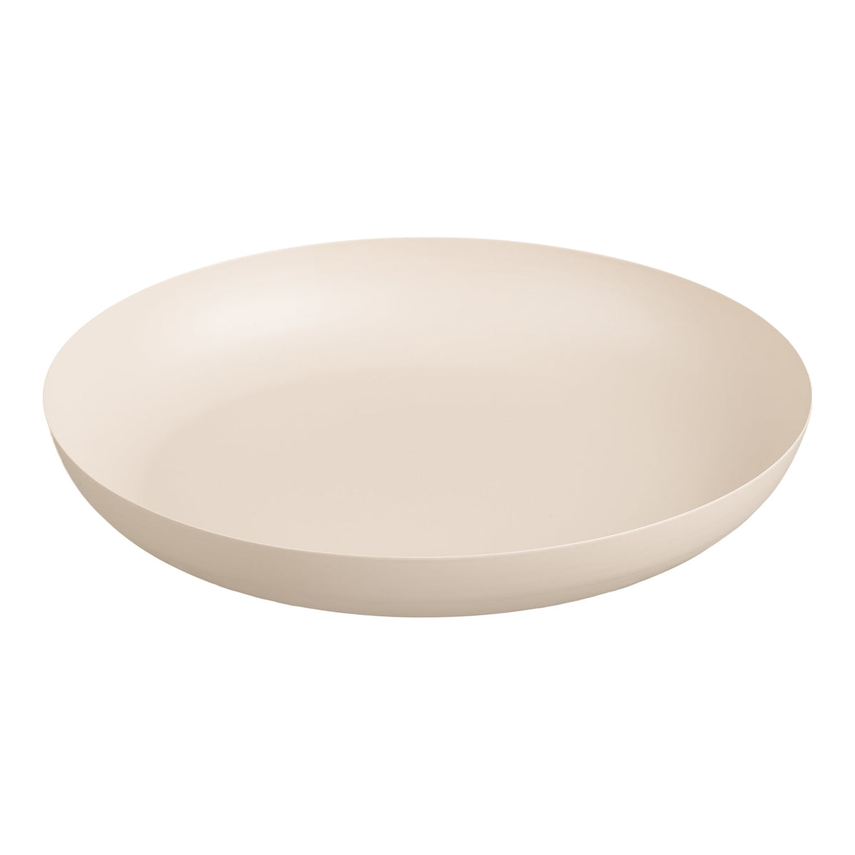 Tablett – Metall Beige, ø 30 × 4 cm von Luiva Living