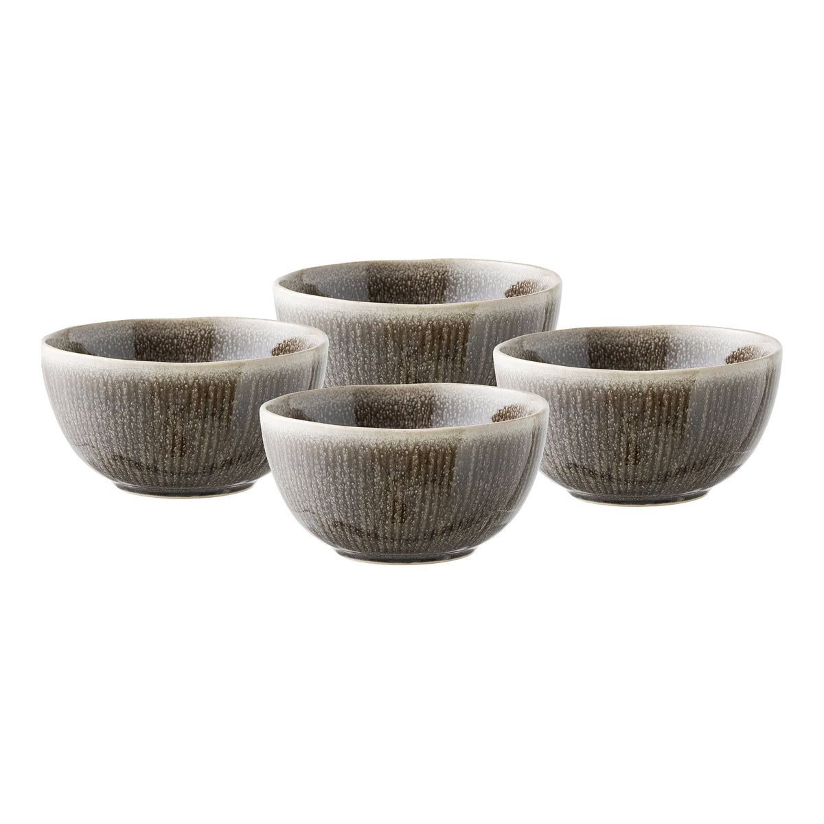 Nala Schale 4er-Set – Keramik Grau, ø 14,5 × 7 cm – Ansicht 3