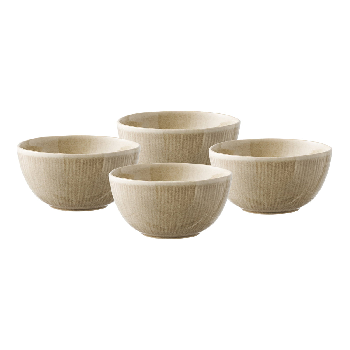 Nala Schale 4er-Set – Keramik Beige, ø 14,5 × 7 cm – Ansicht 3