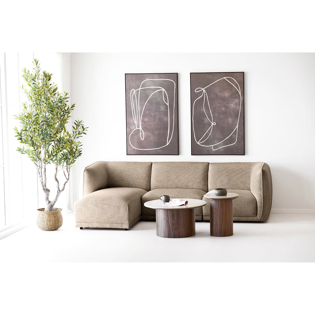 Jara Schale 2er-Set – Keramik Moosgrau, ø 14 × 7,5 cm – Ansicht 4