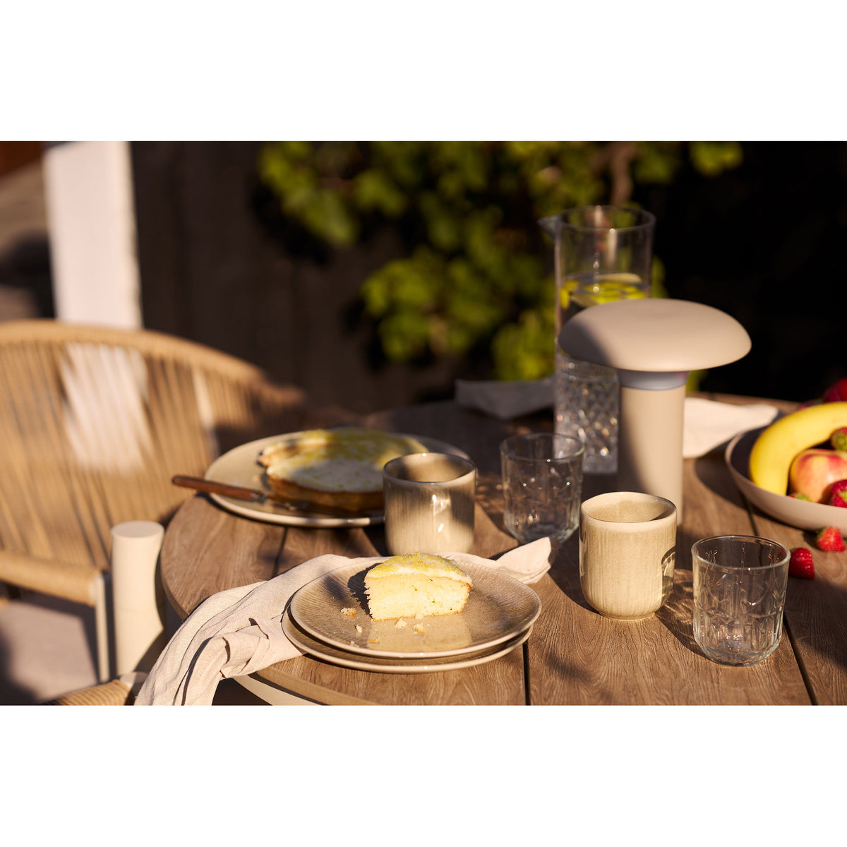 Nala Frühstücksteller 4er-Set – Keramik Beige, ø 21 cm – Ansicht 12
