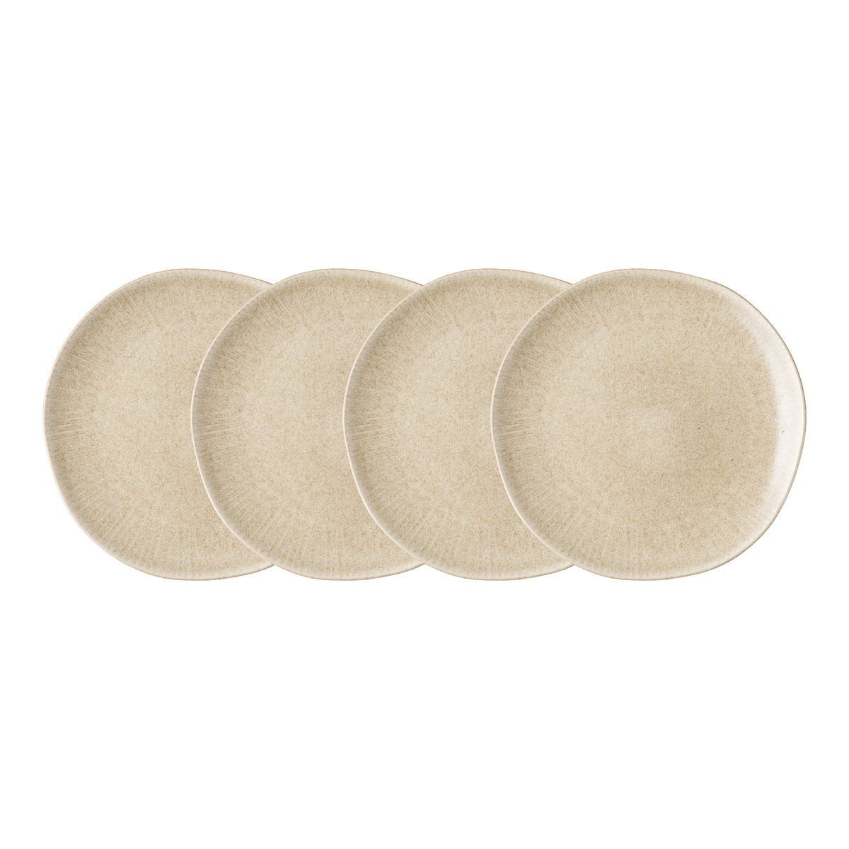Nala Frühstücksteller 4er-Set – Keramik Beige, ø 21 cm – Ansicht 4