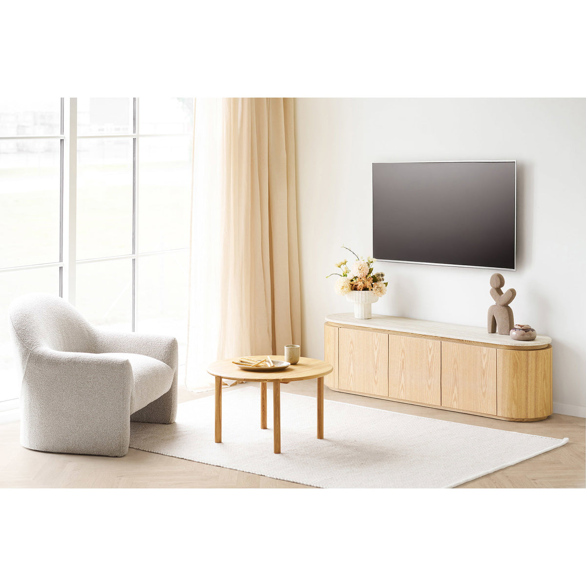 Nala Servierplatte – Keramik Beige, 30 × 21,5 × 2,8 cm – Ansicht 5
