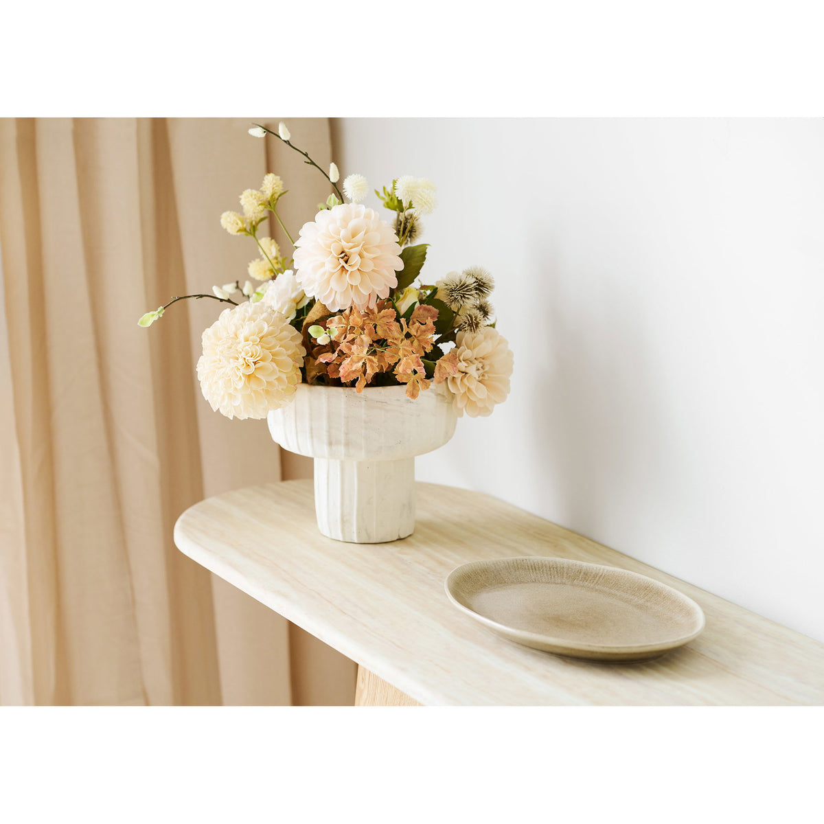 Nala Servierplatte – Keramik Beige, 30 × 21,5 × 2,8 cm – Ansicht 6