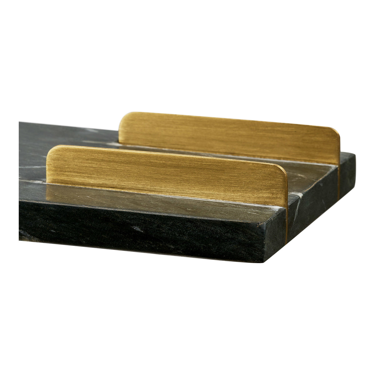 Evelin Tablett – Marmor Schwarz/Messing, 38 × 12,5 cm – Ansicht 4