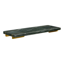 Evelin Tablett – Marmor Schwarz/Messing, 38 × 12,5 cm von Luiva Living