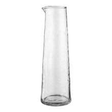 Calle Karaffe in Hammerschlag-Optik – Glas Klar, ø 10 × 30,5 cm von Luiva Living