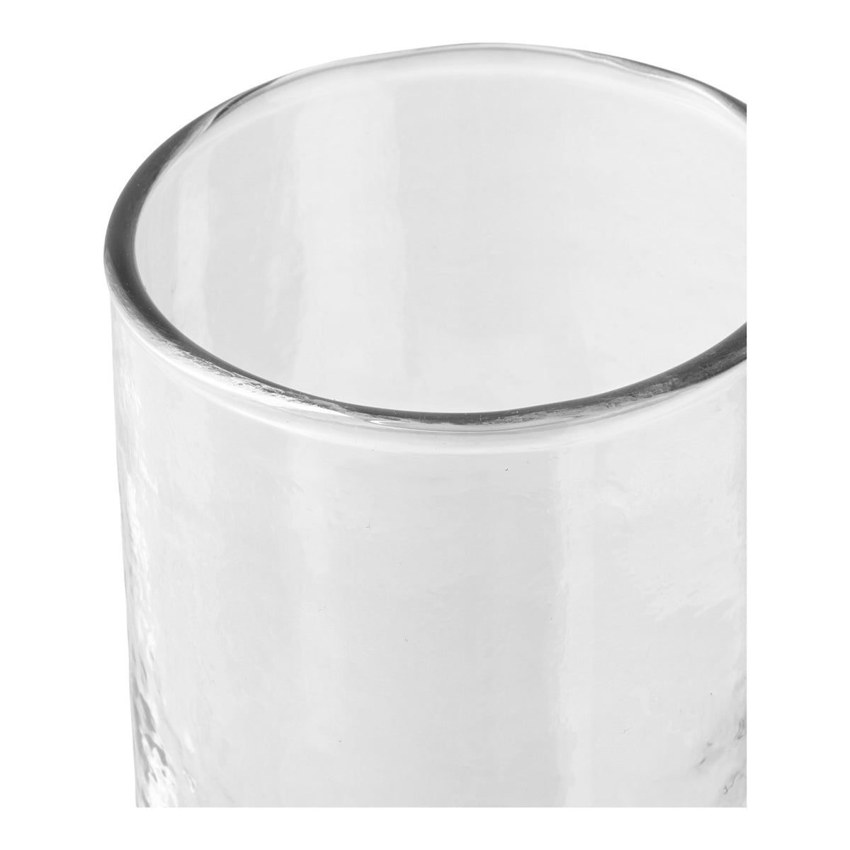 Calle Trinkglas in Hammerschlag-Optik 4er-Set – Klar, ø 7 × 10 cm – Ansicht 4