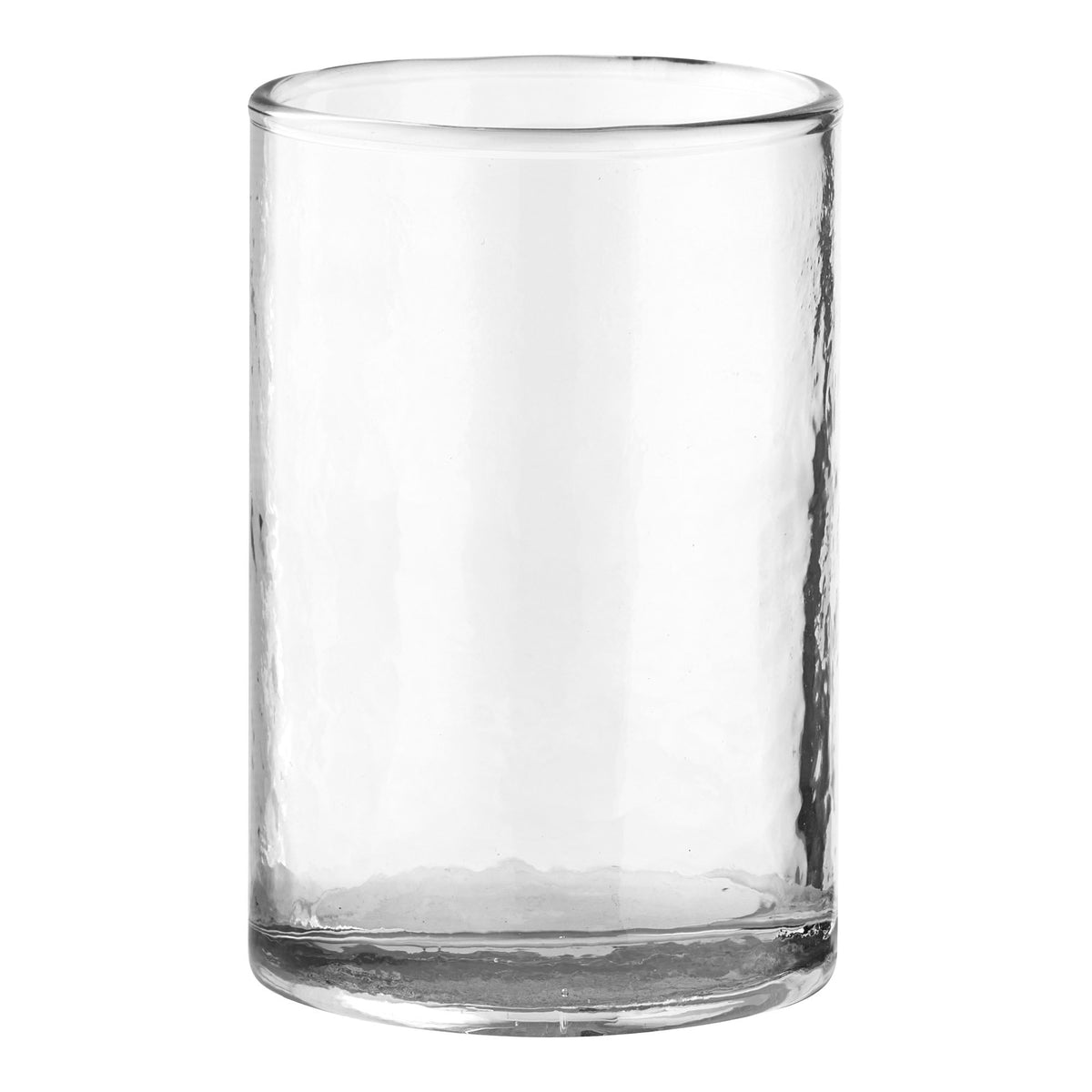 Calle Trinkglas in Hammerschlag-Optik 4er-Set – Klar, ø 7 × 10 cm von Luiva Living