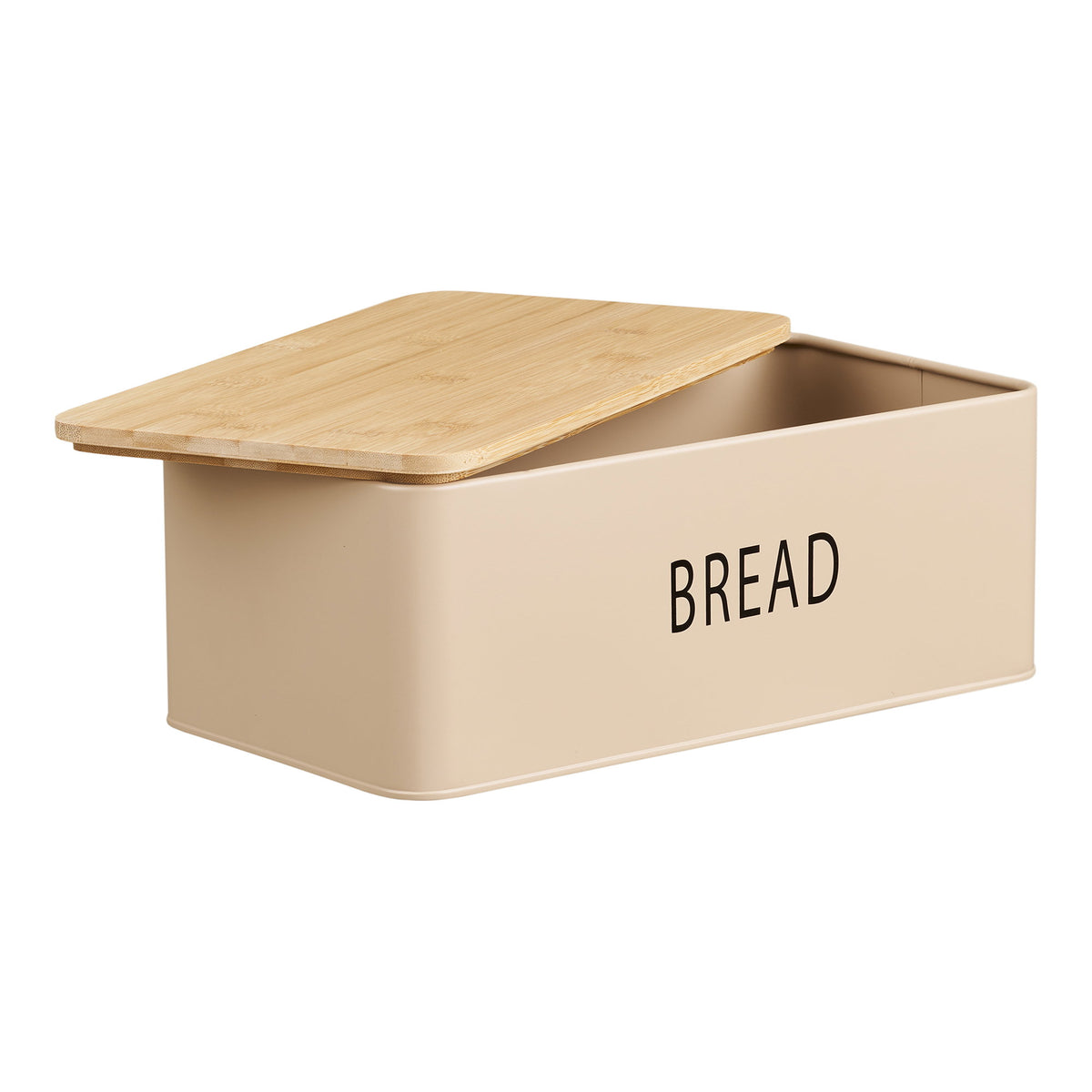 Tjorven Brotkasten 4er-Set mit 3 Dosen – Metall/Bambus Beige – Ansicht 3