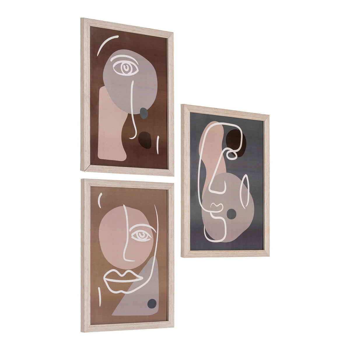 Olli Bilderrahmen 3er-Set – MDF/Glas Natur, 30 × 21 × 1,5 cm · Variante 1 – Ansicht 2