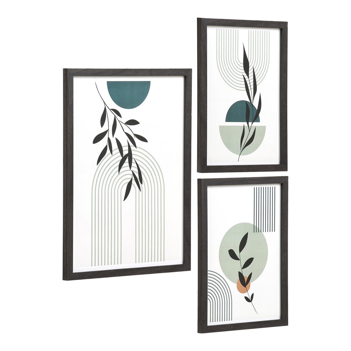 Arja Bilderrahmen 3er-Set – MDF/Glas Schwarz – Ansicht 2