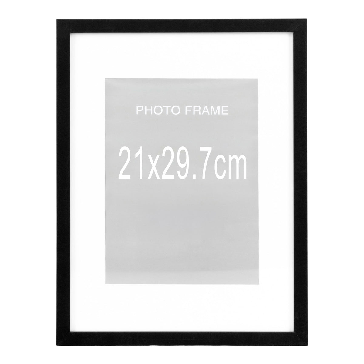 Alf Bilderrahmen 5er-Set – MDF/Glas Schwarz, 21 × 29,7 cm von Luiva Living