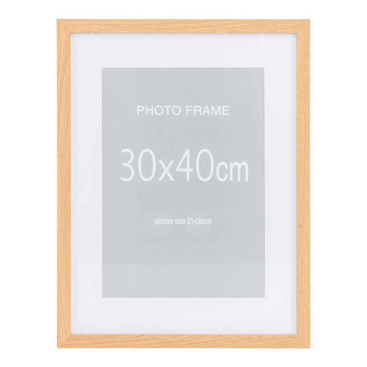 Alf Bilderrahmen 5er-Set – MDF/Glas Natur, 30 × 40 cm von Luiva Living