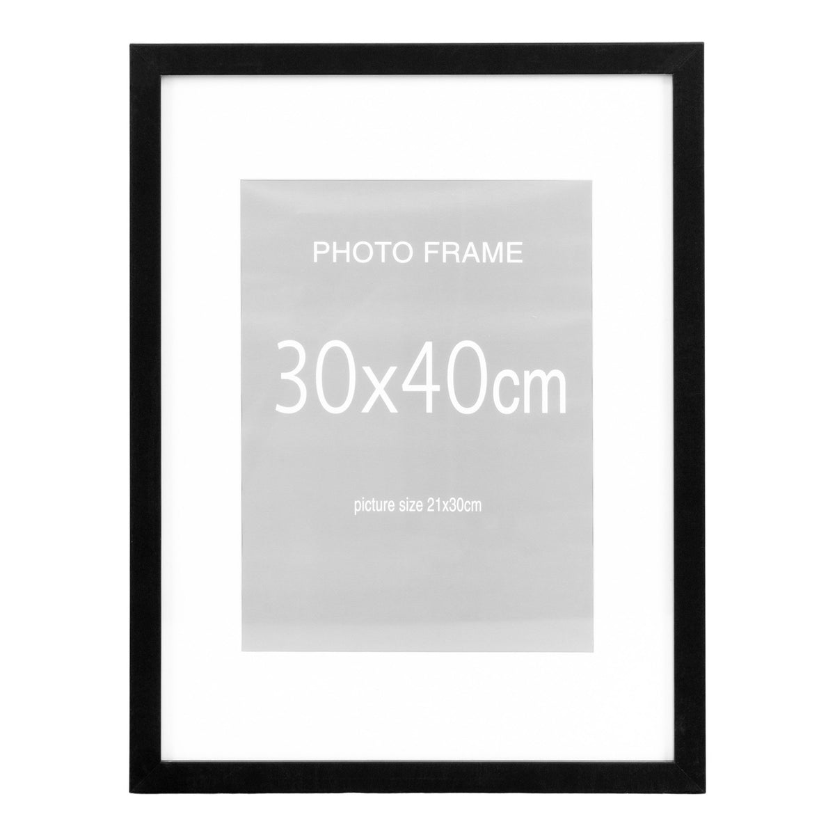 Alf Bilderrahmen 5er-Set – MDF/Glas Schwarz, 30 × 40 cm von Luiva Living