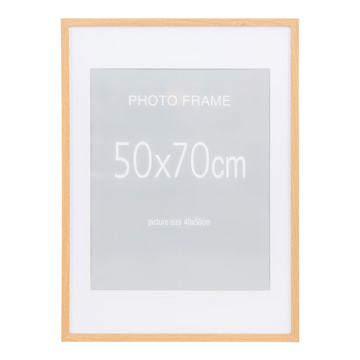 Alf Bilderrahmen 5er-Set – MDF/Glas Natur, 50 × 70 cm von Luiva Living