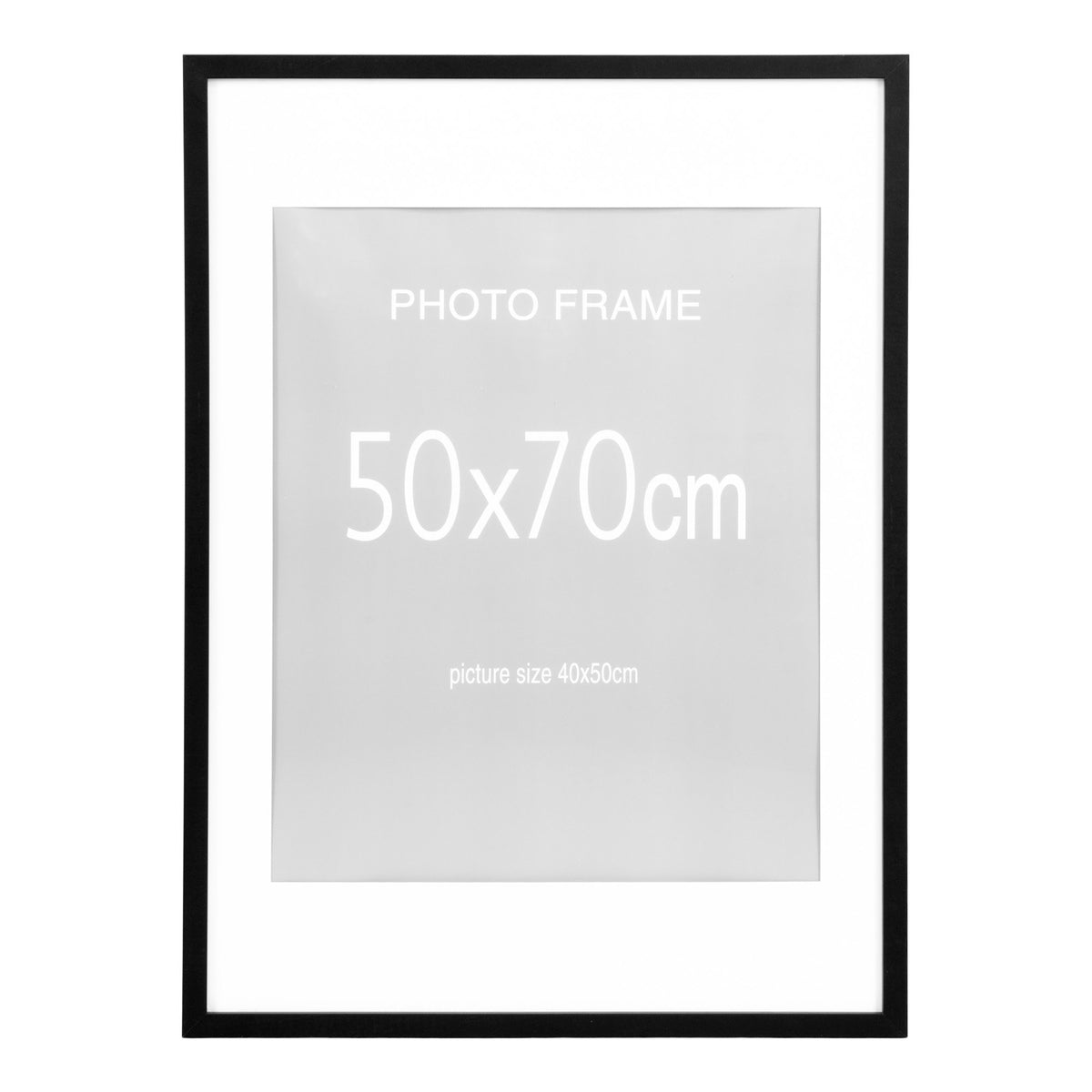 Alf Bilderrahmen 5er-Set – MDF/Glas Schwarz, 50 × 70 cm von Luiva Living